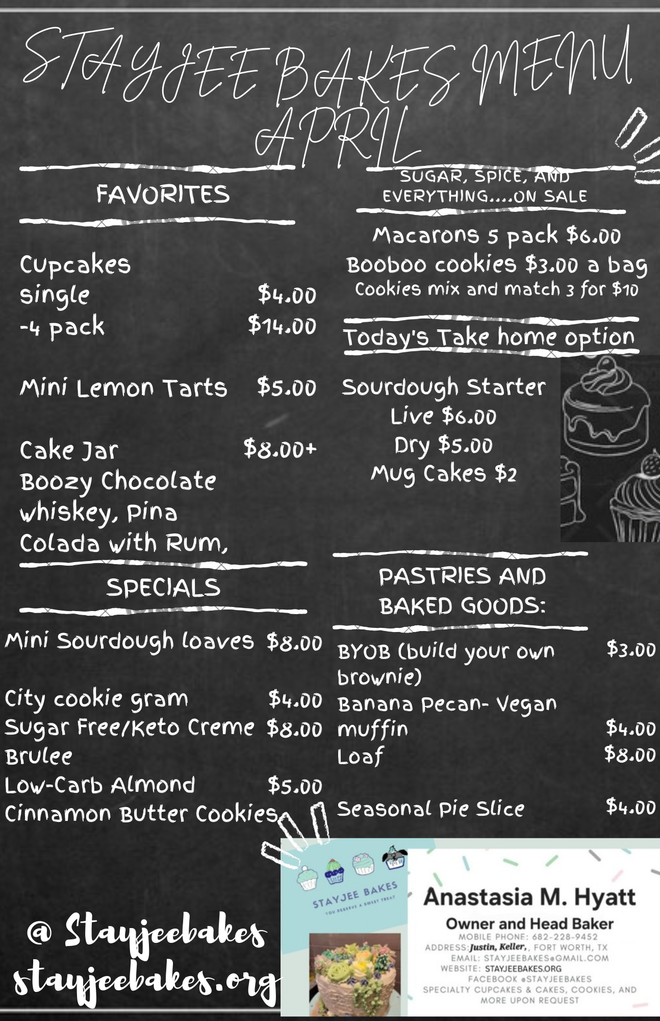 Farmer's Market Menu and Pre-Orders April